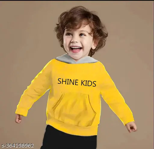 New Design Kids Cotton Solid Hoodie T-shirt - Cozy, vibrant kids clothing from India