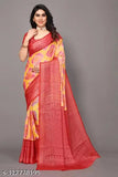 Festival Special Chiffon Brasso Saree with Printed Unstitched Blouse, Indian-made premium quality chiffon saree for festive occasions