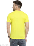 Stylish poly blend solid men's T-shirt in multiple sizes: S, M, L, XL, XXL