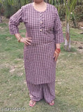 Wool embroidered kurta with pant, three-quarter sleeves, applique pattern. Traditional Indian clothing on display