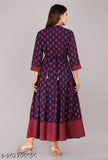 Rayon printed mirror work kurti, three-quarter sleeves, vibrant Indian ethnic wear for M-6XL sizes