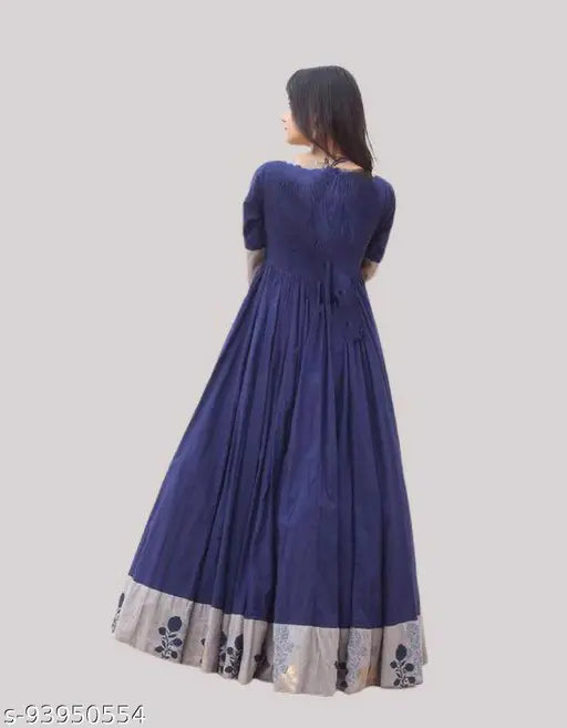 Rayon printed women's anarkali kurti with three-quarter sleeves, vibrant Indian design. Single sizes M, L, XL, XXL