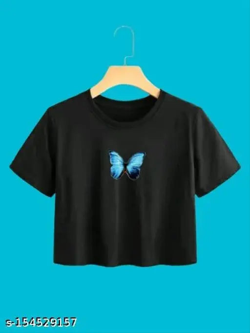 Cotton blend printed crop top, stylish dashing design from India