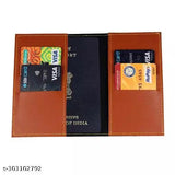 Customized black synthetic unisex passport cover with 1 compartment, solid design, free size (10cm x 14cm), for Gillkart order customization