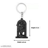 Gold and black plastic Ayodhya Ram Lalla keychain set for car dashboard