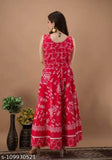 Cotton sleeveless Urbane dress, printed combo in vibrant Indian design. XL (bust size 42in), free size (bust size 44in)