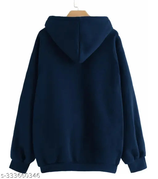 Navy cotton sweatshirt for boys, solid pattern, long sleeves, 9-10 years size, gentle on sensitive skin