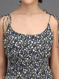 Multicolor floral viscose rayon jumpsuit, sleeveless, high-quality western style, Indian origin