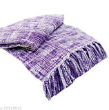 100% cotton, 50x60 inch tassel-edged throw blanket - Fancy Blankets India, perfect for sofa, couch, meditation, and picnics
