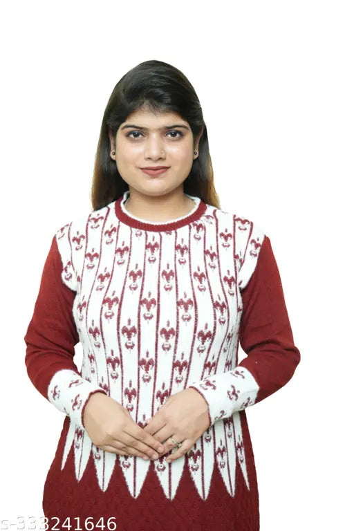 Women's woolen A-line Anarkali kurti & legging set in latest stylish design, three-quarter sleeves, side pocket, soft and warm winter wear