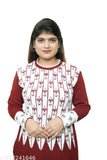 Women's woolen A-line Anarkali kurti & legging set in latest stylish design, three-quarter sleeves, side pocket, soft and warm winter wear