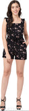 Floral printed crepe short jumpsuit for women, trendy Indian design