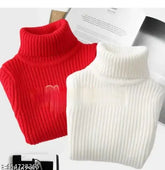 Multicolor highneck wool sweaters for kids (3-8 years), Indian self-design pattern, full comfort during winter