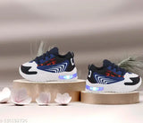 Led Shoes T202RED: EVA lightweight outdoor shoes for kids, printed net design, flexible and non-skid sole, ideal for parties, dance, sports, festivals. Perfect gift for birthdays, holidays. Suitable for all seasons. Made in India