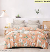 Modern multicolor floral microfiber elastic fitted bedsheet for single bed (36x78 inches), perfect for summer use and adult. Eliminates need to tuck every morning, suitable for 8-inch mattress height. Machine wash separately in cold water, dry in shade. Made in India