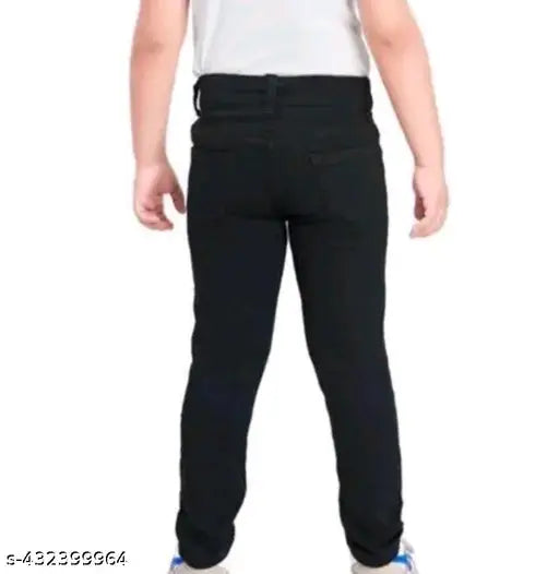 Stylish men's regular fit black denim jeans, sleek silhouette, affordable and versatile