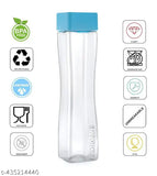 Multicolor Radhe plastic water bottles for kitchen, gym, school, office (pack of 6). Leak-proof, hygienic, and freezer safe square bottles with crystal clarity