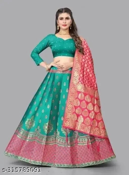 Soft silk embroidered kids lehenga choli with dupatta set, 7-15 years, Indian traditional party wear for girls