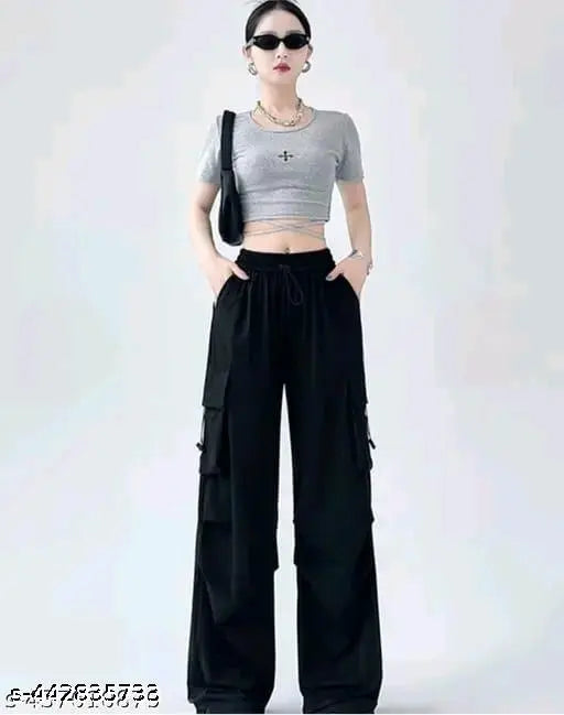 Solid polyester pants from India, available in sizes XS-XXXXL