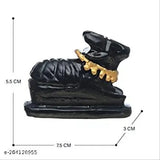 Handcrafted black poly resin SCULPTO MANIA Nandi Idol - ideal gift for housewarming, showpiece for temple Puja or home decor