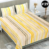 White pure cotton double bed sheets (90x100, 42), ideal for adults, 2 pillow covers included