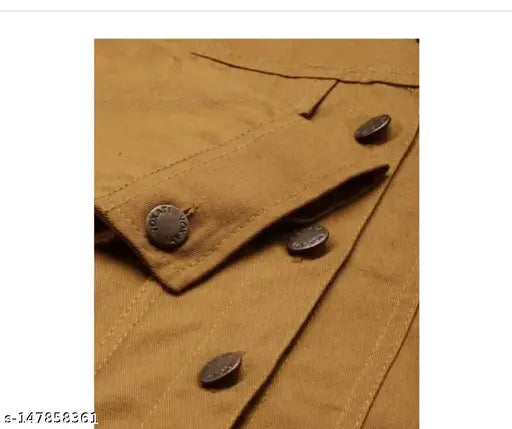 Stylish denim brown jacket for girls and women, solid pattern, long sleeves from the ZFF COLLECTION