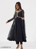 Black Georgette long-sleeve formal kurti for office, wedding events