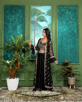 Georgette & Polycotton Havy Fox Kurta Set with Embroidery Stitched Blouse, sleeveless, Indian ethnic wear for women