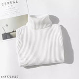 Highneck woolen striped sweater for kids, long sleeve and warm winter wear