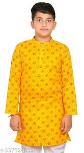 Newest cotton printed kurta for boys, vibrant design, long sleeves, size 2-3 years, Indian origin