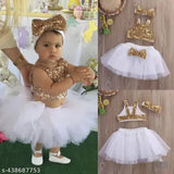 Floral net toddler frock, stylish kids dress for summer parties