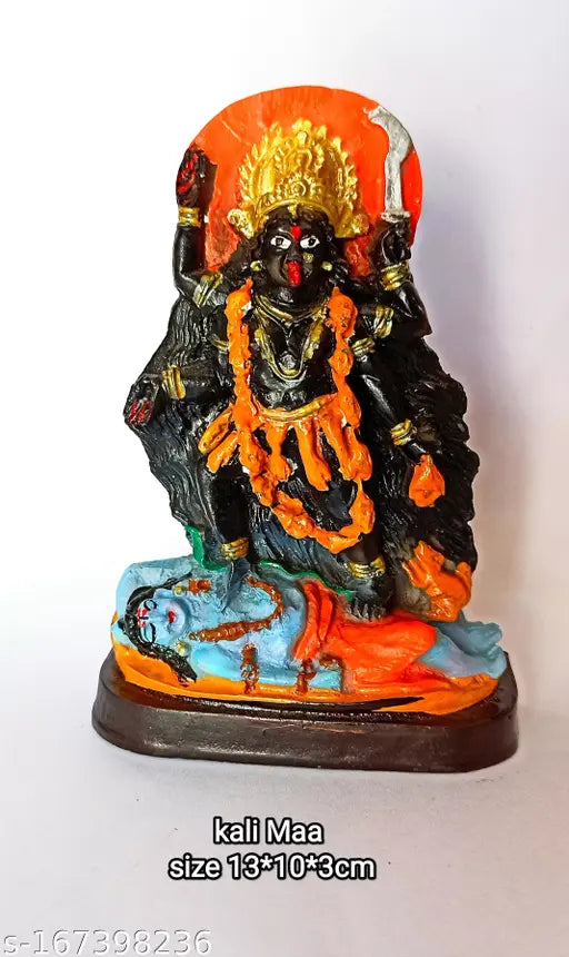 Polystone Goddess Kali Maa statue, 10cmx13cmx3cm, ideal for home decor or gifting