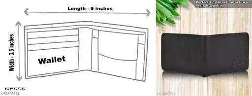 Faux leather wallet, free size, solid pattern, trendy men's accessory from India