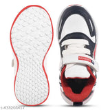 Blue and white striped mesh NCC Velcro walking shoes for kids (4.5-8 years), ideal for running