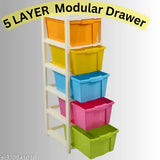 Multicolor XL plastic modular drawer system for home, office, hospital, parlour, school & kids. Durable and versatile storage solution