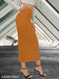 Trendy cotton blend solid skirt for women, available in sizes 26, 28, 30, made in India