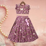 New kids cotton lehenga choli, printed floral lehenga with fancy blouse for Indian festivals and events