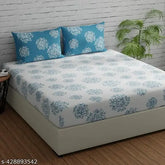 Microfiber, elastic fitted botanical cotton bedsheet, superfine for summer adult use, double king size, Decent Home