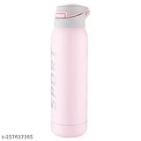 Vacuum insulated stainless steel sipper water bottle with pop-up silicone straw, hot & cold for 12 hours. Multicolor design for kids and travel