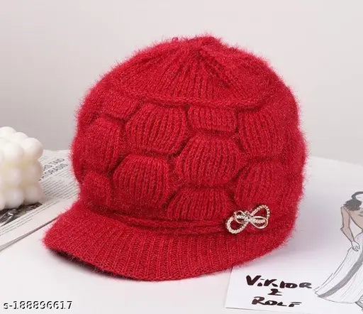 Wool skull cap, assorted colors pack, warm winter hat for women & girls, soft anti-allergic wool, perfect for snow skiing