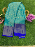 Fancy foil-printed chiffon saree for festivals, India-origin, free size (5.5m x 0.8m)