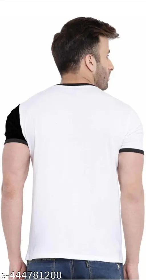 White & Black Polyester Round Neck Lord Shiva Men's T-Shirt, Printed Mahakal design for stylish fitness wear