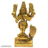 Antique brass Murugan statue (76 cm height), intricately crafted with peacock idol and Vel, authentic Indian God figurine for spirituality and positivity