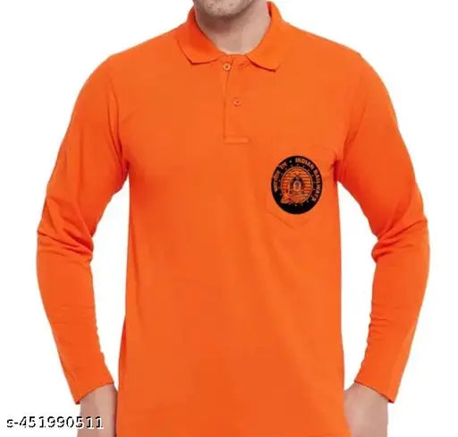 Indian Railway Orange Cotton Full-Sleeves Uniform with Pocket - M (Chest 38in, Length 28in)