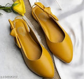 Synthetic ballerina flats - Women's Point Bow Bellie in various sizes, solid design on display