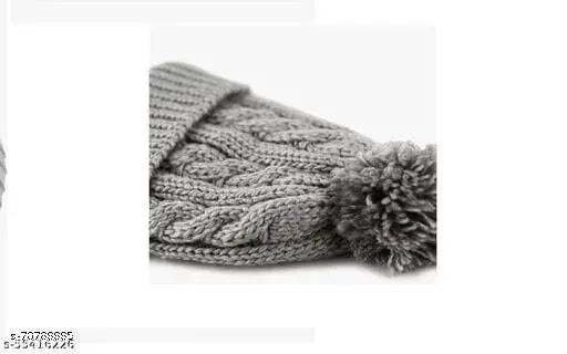 Stylish premium wool winter fur cap, assorted colors for women and teens (India origin)