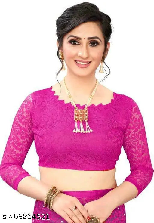 Alluring net saree from Aagyeyi, self-designed pattern, single free size, Indian origin