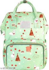 Beige polyester diaper bag for mom & baby travel, quick tissue & warm bottle pockets, easy access back zipper - 21L, 9 pockets. Stylish, durable, multi-functional traveling bag