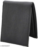 Genuine leather men's wallet - black textured purse, hand-stitched for lasting quality and organization
