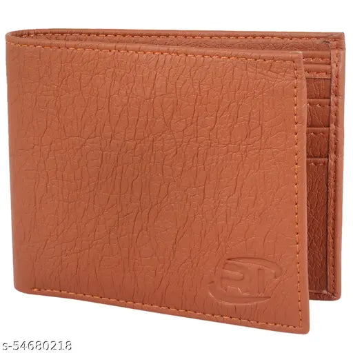 Solid canvas & leather bi-fold wallet, royal invention design, perfect for organizing essentials